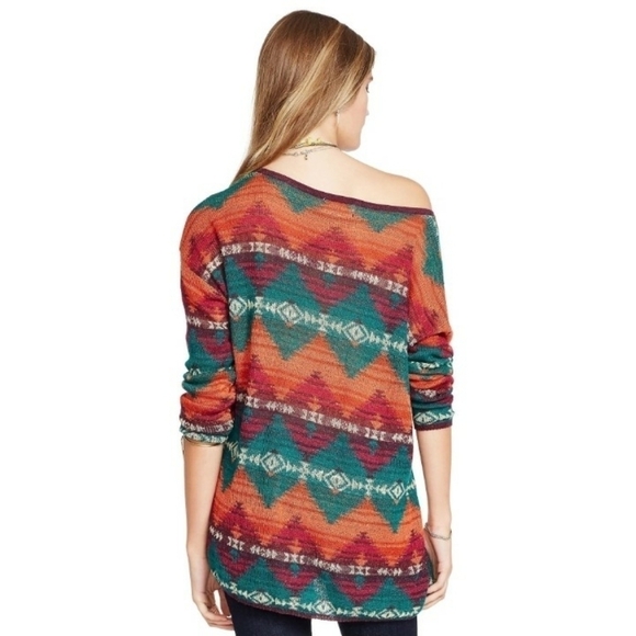 Denim & Supply Ralph Lauren Relaxed Geometric Aztec Sweater Multi-color Size M - Picture 6 of 10